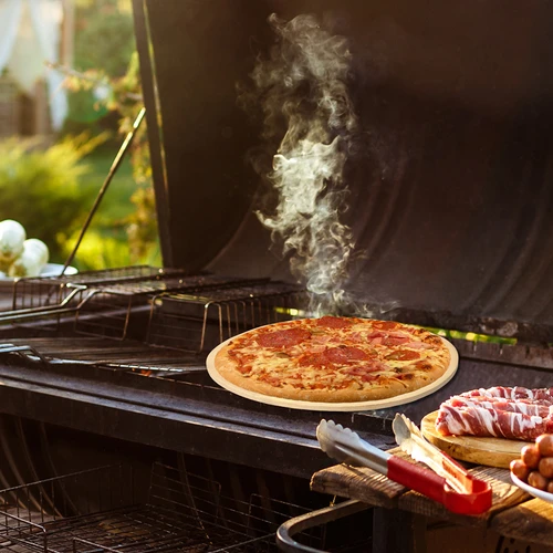 Pietra refrattaria per pizza rotonda in cordierite, diametro 33 cm - 16