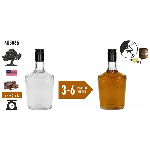 Płatki dębowe amerykańskie, mocno opiekane, z beczek po bourbonie, 50 g - 6