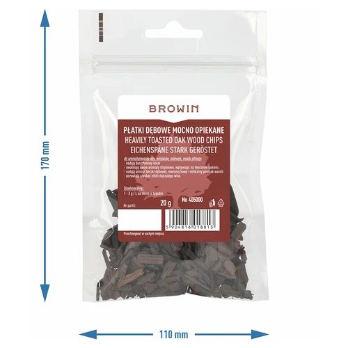 Płatki dębowe mocno opiekane, 20 g - 7