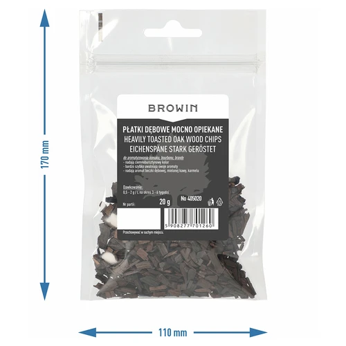 Płatki dębowe mocno opiekane, 20g - 7
