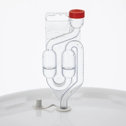 Pojemnik fermentacyjny 30L, w białym kolorze z 2 rurkami - 3