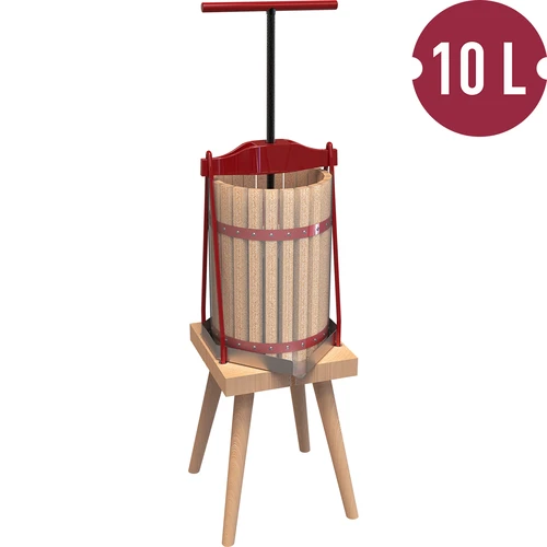 Pressa a telaio per frutta – con cestello in legno, da 10L - 2