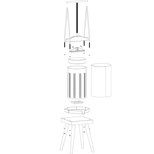 Pressa a telaio per frutta – con cestello metallico, 10 L - 4