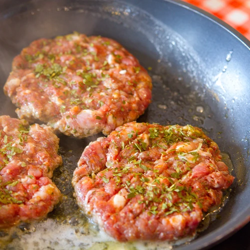 Pressa per hamburger - in alluminio, diametro 12 cm - 8