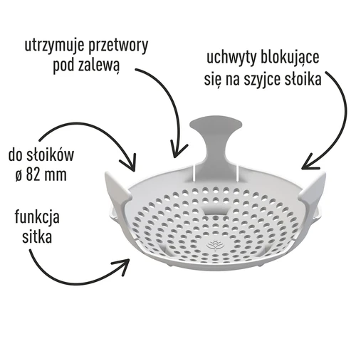 Pressa - setaccio per conserve, fermentati e aceto - per barattoli fi 82 - 3