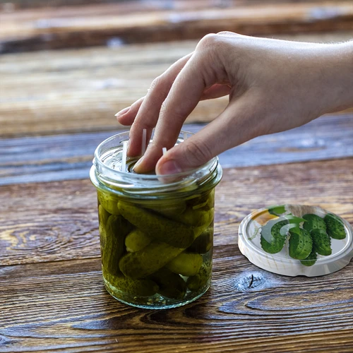 Pressino a griglia per conserve, fermentati e sottaceti – per barattoli Ø 82 e 66 mm - 3