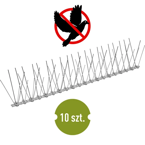 Punte per uccelli, su striscia di plastica, 10 pezzi  - 1 