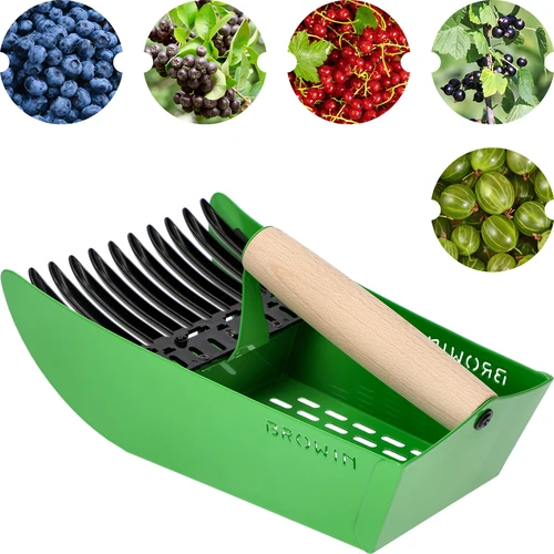 Raccoglibacche in metallo verde per piccoli frutti - 2