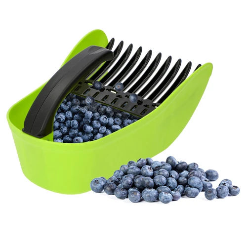 Raccoglibacche per piccoli frutti, verde, in plastica - 5