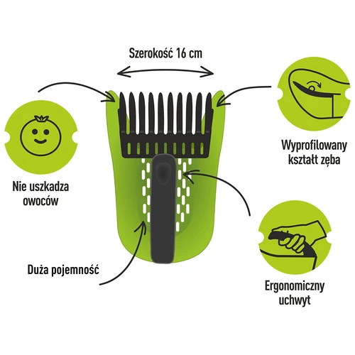 Raccoglibacche per piccoli frutti, verde, in plastica - 7
