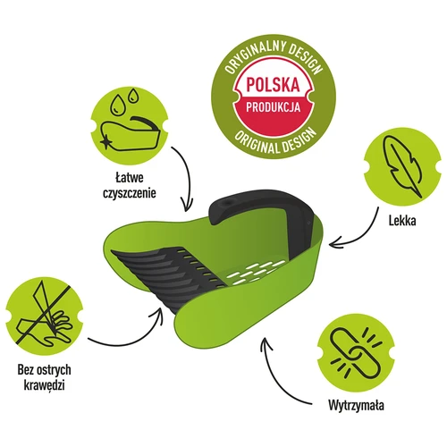 Raccoglibacche per piccoli frutti, verde, in plastica - 8