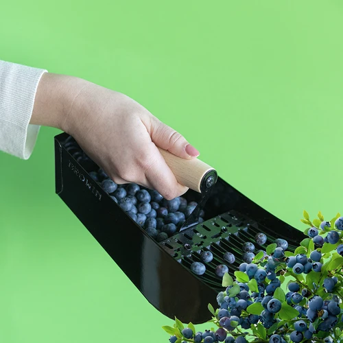 Raccoglitrice per piccoli frutti, in metallo nera - 8