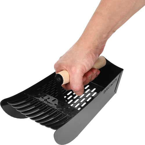 Raccoglitrice per piccoli frutti, in metallo nera - 7