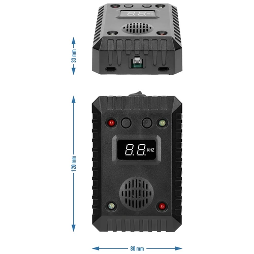 Repellente per faine e roditori per auto e ambienti (ultrasuoni + LED) - 13