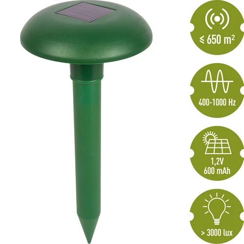 Repellente per talpe alimentato a energia solare - 5