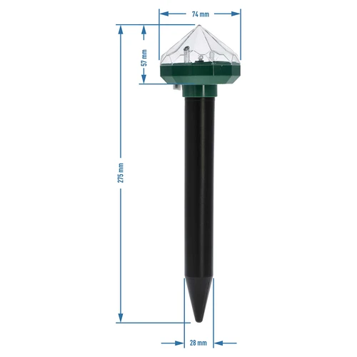 Repellente solare per talpe con lampada LED - 8