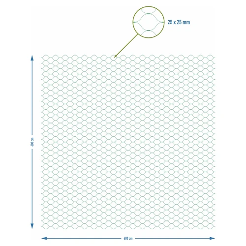Rete anti-uccelli, verde, 6 m x 6 m - 7