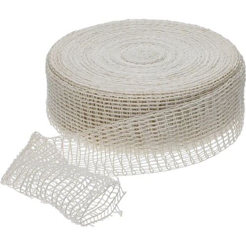 Rete per salumi bianca di dimensioni 12,5 cm x 50 m, con resistenza termica fino a 220°C - 2