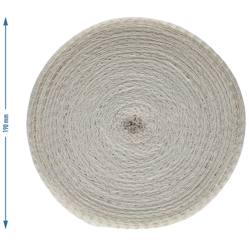 Rete per salumi bianca di dimensioni 12,5 cm x 50 m, con resistenza termica fino a 220°C - 4