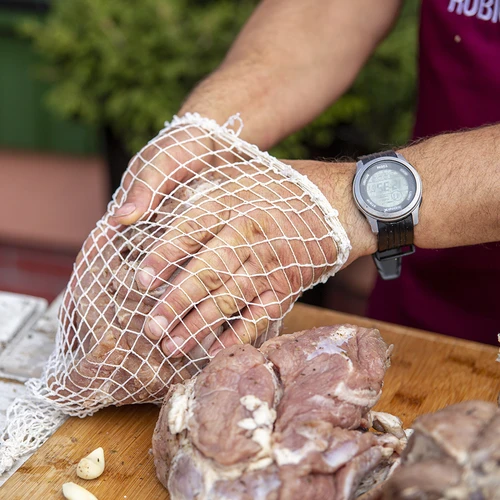 Rete per salumi con dimensioni 15 cm x 5 m, con resistenza termica fino a 220°C - 9