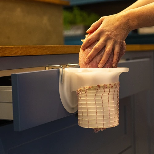 Rete per salumi con dimensioni 18 cm x 3 m, con resistenza termica fino a 220°C - 5