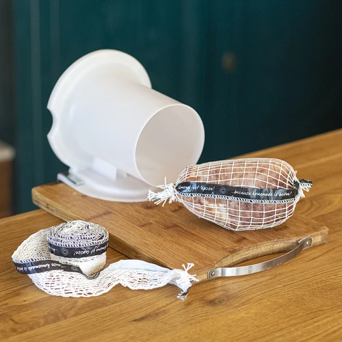 Rete per salumi con etichetta, 15 cm x 4 m, resistente al calore fino a 125°C - 3