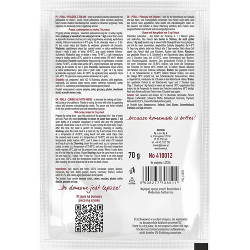 Sale nitritato alle erbe "Pekla" - 70 g - 2