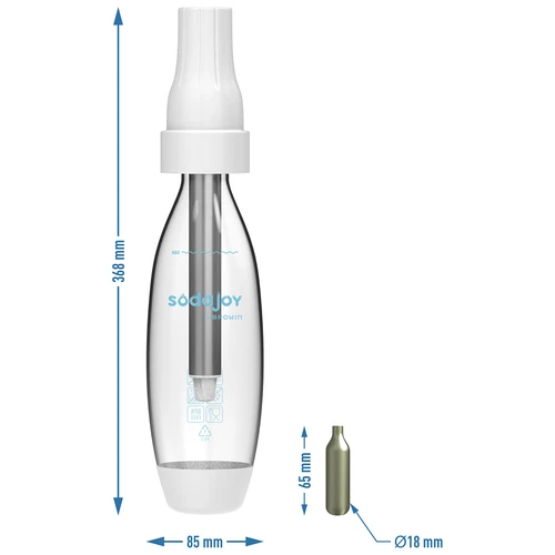 Saturatore per acqua e bevande + 10 cartucce - 8