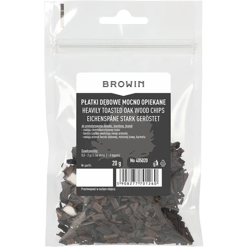 Scaglie di quercia fortemente tostate, 20g - 2