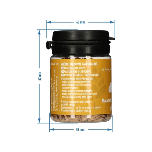 Scaglie di quercia naturali (non tostate), 20g - 8