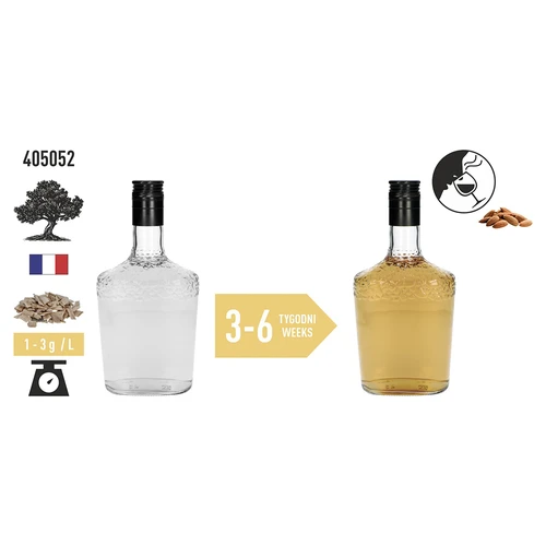 Scaglie di quercia naturali per aromatizzare alcolici (whisky, vino bianco), 50 g - 6