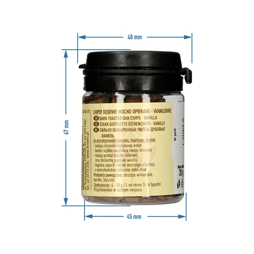 Scaglie di quercia vanigliate, fortemente tostate, 20g - 8