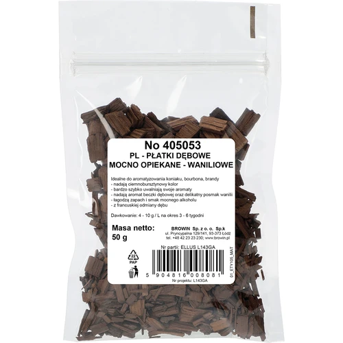 Scaglie di quercia vanigliate, fortemente tostate, 50 g - 2