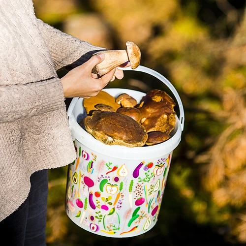 Secchio alimentare con coperchio 10 L - stampa verdure - 3