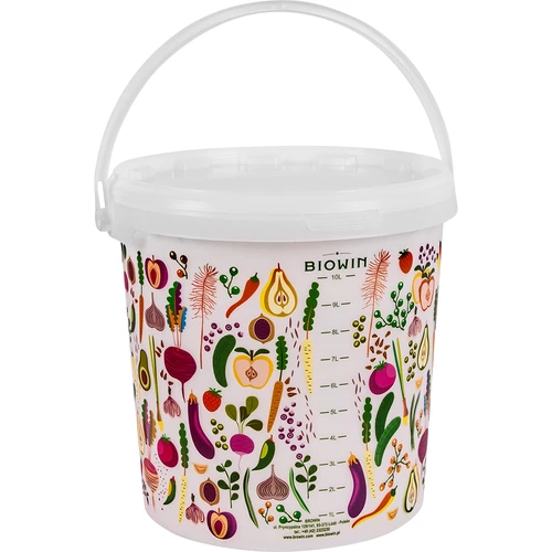 Secchio alimentare con coperchio 10 L - verdure  - 1 