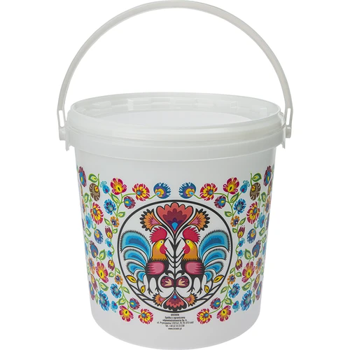 Secchio alimentare GWIOZDA - con coperchio, 10 L  - 1 