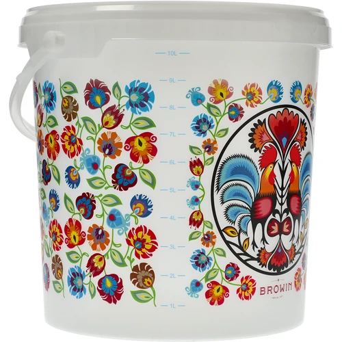Secchio alimentare GWIOZDA - con coperchio, 10 L - 3