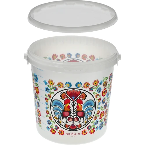 Secchio alimentare GWIOZDA - con coperchio, 10 L - 5