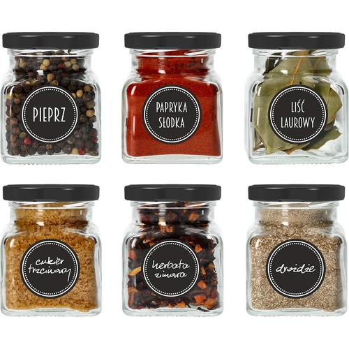 Set 12 x barattolo 120ml + 30 etichette per spezie - 14