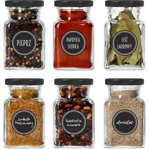 Set 12 x barattolo 150ml + 30 etichette per spezie - 16