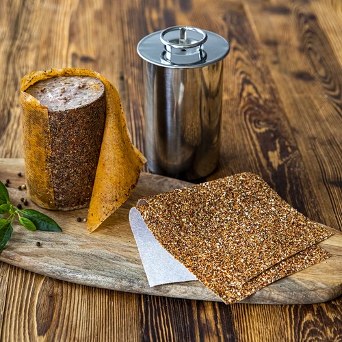 Set con mantello d'acqua - pressa per prosciutto 1,5 kg + pentola - 24