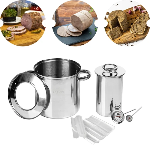Set con mantello d'acqua - pressa per prosciutto 1,5 kg + pentola - 7