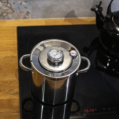 Set con mantello d'acqua - pressa per prosciutto 1,5 kg + pentola - 20
