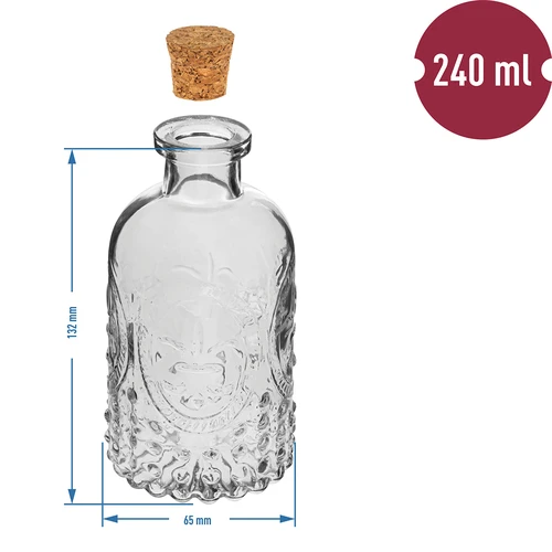 Set di bottigliette con tappi, 240 ml - 4 pezzi - 5