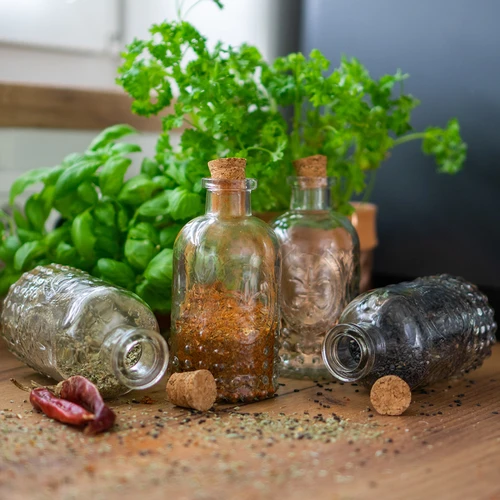 Set di bottigliette con tappi in sughero, 240 ml - 4 pezzi - 6