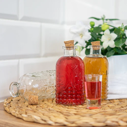 Set di bottigliette con tappi in sughero, 240 ml - 4 pezzi - 8