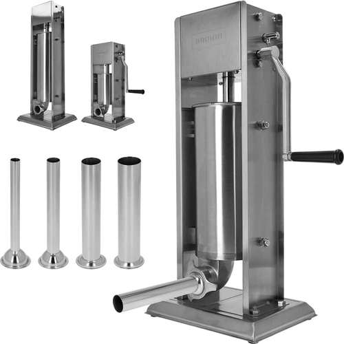 Set di imbuti in acciaio inox per insaccatrici verticali Browin da 3, 5, 7 L, 4 pz. - 3