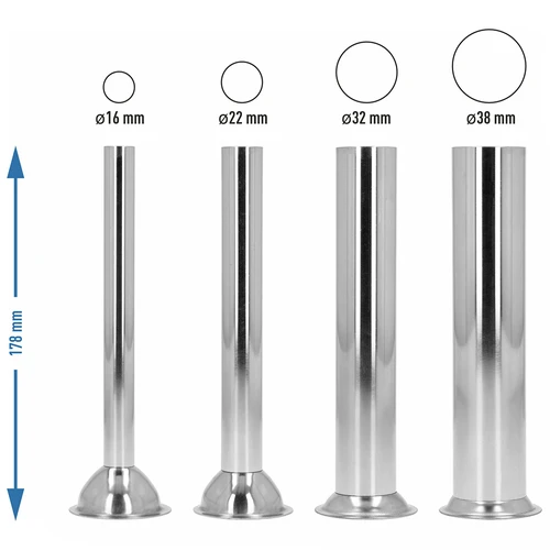 Set di imbuti in acciaio inox per insaccatrici verticali Browin per 3, 5, 7 L, 4 pz. - 4