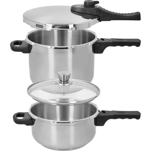 Set di pentole a pressione in acciaio inox, 4 e 6 L - 2