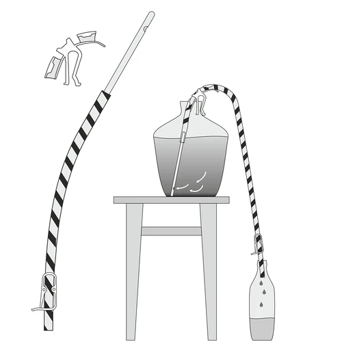 Set per travaso del vino con manico e morsetto - 10